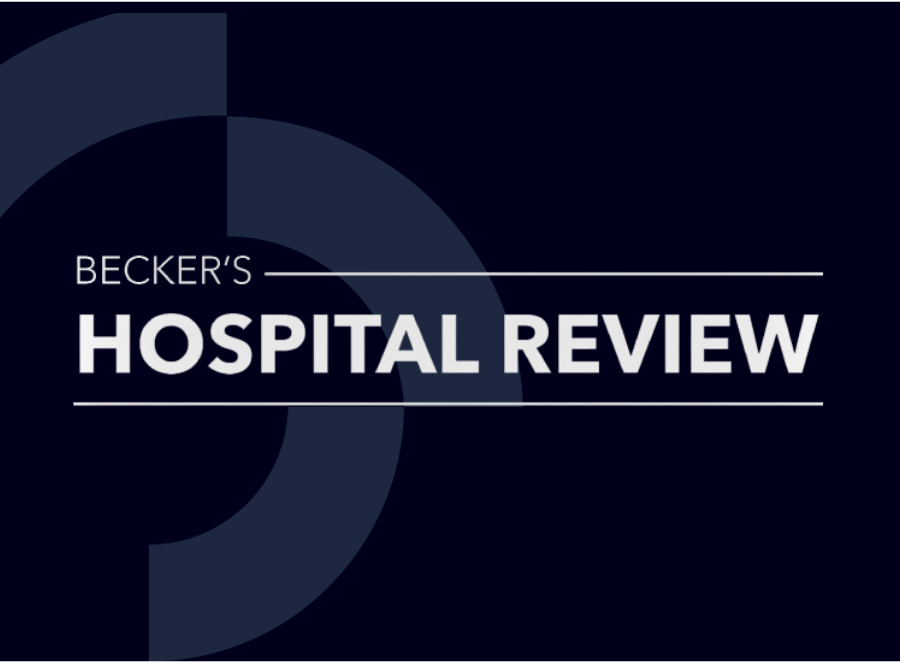 Becker's Hospital Review Logo. leading hospital magazine for hospital business news and analysis for hospital and healthcare system executives